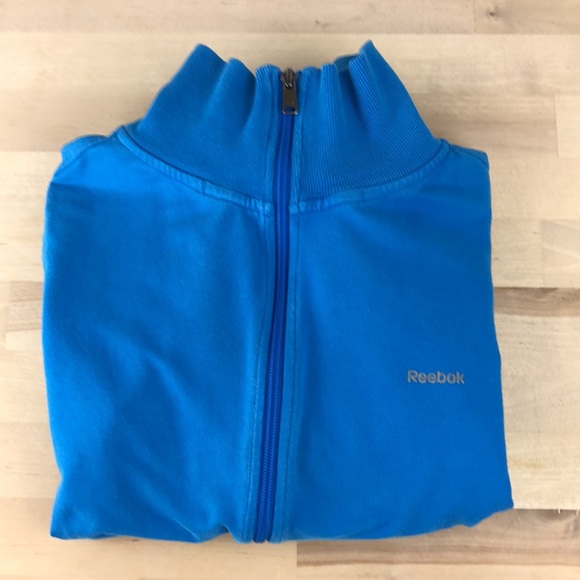 Reebok, blue zip sweater, Size woman US M - Picture 12 of 12